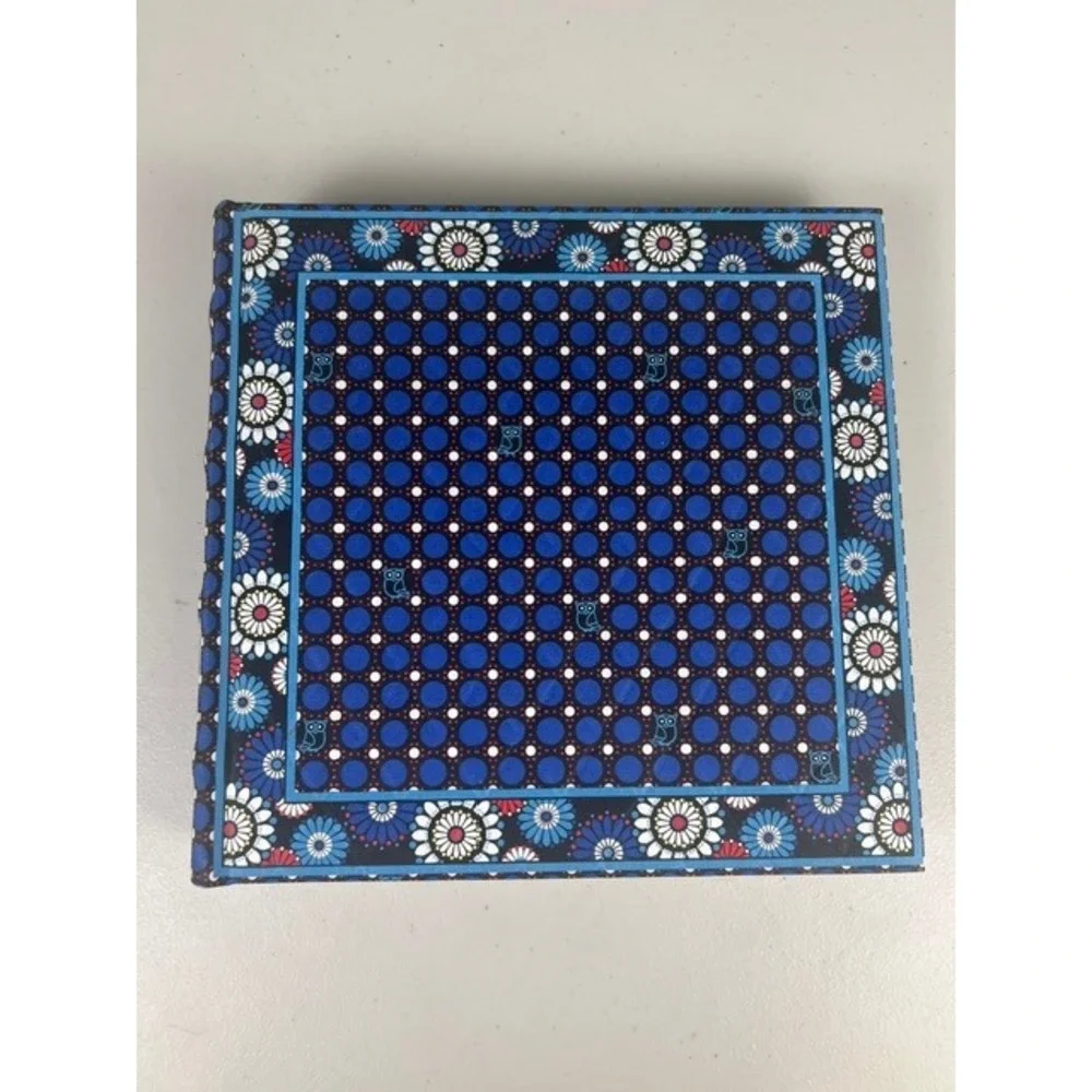 Vera Bradley Night Owl Photo Album Blue Floral Polka Dot Barnes & Noble 926013